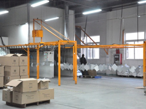 Powder liquid coating line